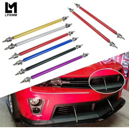 Universal Adjustable 20CM Front Bumper Lip Splitter Rod Strut Tie Bar Support QT59