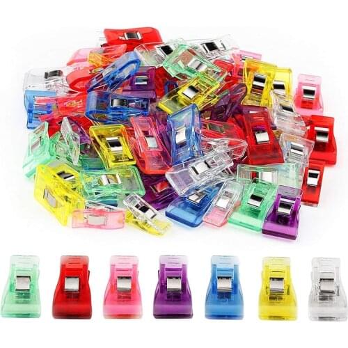 30pcs Sewing Clips Multicolor Plastic Clips Garment Fabric Clamps Patchwork Hemming Clip Quilting Craft Sewing Knitting Tools