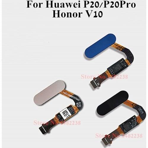 100% Original For Huawei P20 P20pro Honor V10 Home Button Fingerprint Sensor Scanner Unlock Key Flex Cable Replacement parts