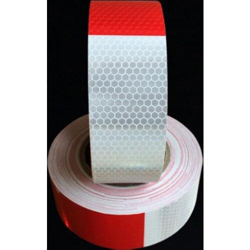 5cm*45m Self-adhesive PVC reflective warning safety tape truck road traffic construction site Reflector