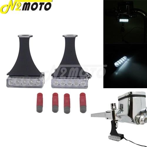 8mm Bolt Mount LED Mini Turn Signal Light Bracket Holder Cafe Racer Blinker Front Flasher Indicator for Suzuki Harley Triumph