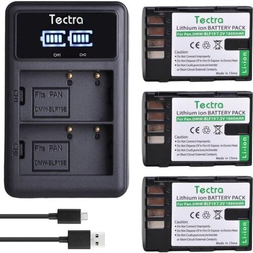 3pc DMW-BLF19E DMW-BLF19 Camera Battery DMW BLF19 BLF19 BLF19E batteries+LED Dual Charger for Panasonic Lumix GH3 GH4 GH5