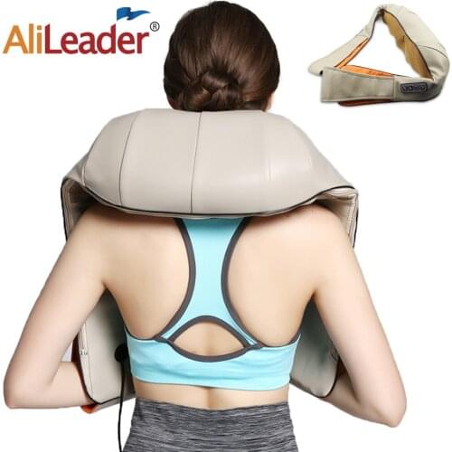 Alileader 4D Kneading Massage Shawl Neck Waist Back Body Heating Infrared Electric Multi-Function Household Car Massager