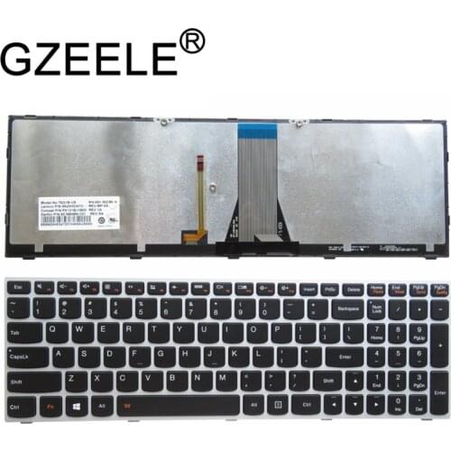 GZEELE US English Backlit Silver Keyboard for Lenovo B51-80 G50-80 B51-30 B51-35 B51-80 B70-80 B71-80 M50-70 backlight silver