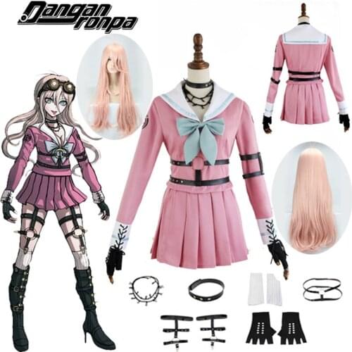 Anime Danganronpa V3: Killing Harmony Iruma Miu Rabbit School Uniform Dress Halloween Christmas Cosplay Costumes outfit Props
