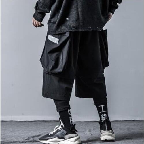 Men Streetwear Hip Hop Thick Fleece Casual Pant Male Big Pocket Harem Trousers Joggers Sweatpants Couple Clothing