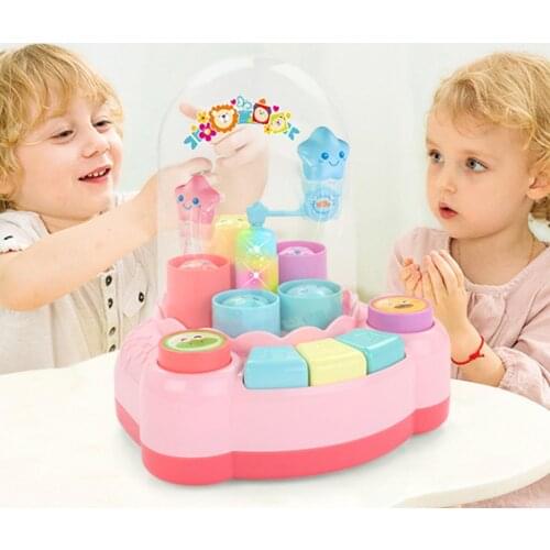 Children Fun Jumping Six-key Piano Baby Multifunctional Music Early Education Kids Toys Electronic Organ Model Children Gift Toy