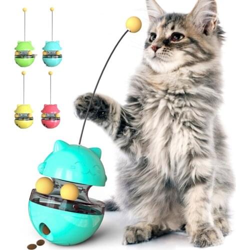 Pet Cat Toy Tumbler Juguetes Slow Food Entertainment Toys For Cats Interactive Adjustable Rotating Cat Toys Pet Cats Accessories