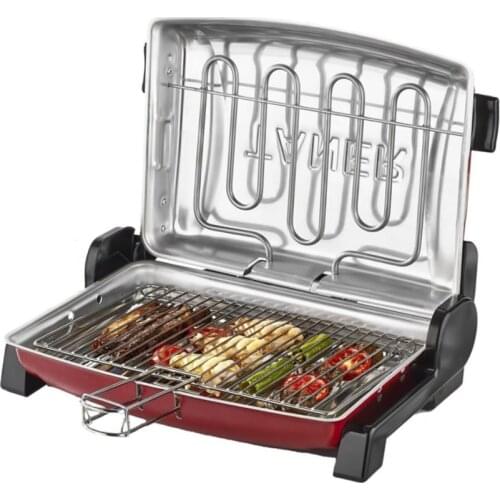 Taner Kebapçı 1200 Watt Electric Grill Barbecue Double Wire 27x43x10 cm Aluminum Steel Body