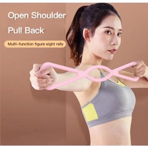 Resistance Bands Yoga Fitness Resistance TPR 8 Word Chest Expander Rope Workout Muscle Fitness Rubber Elastic Bands for Exercise