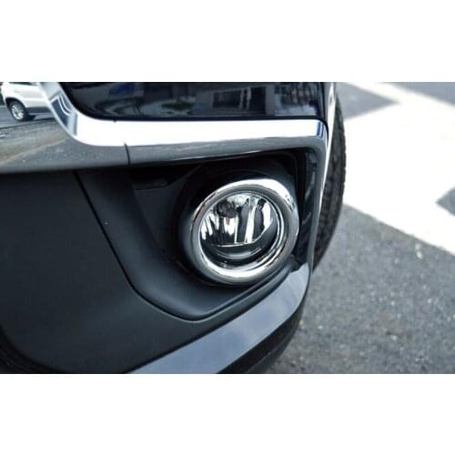 Chrome Front Fog Light Circle Ring Cover For Mitsubishi ASX 2016-2017