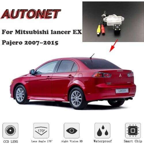 AUTONET HD Night Vision Backup Rear View camera For Mitsubishi lancer EX Pajero 2007~2015 CCD/License Plate camera