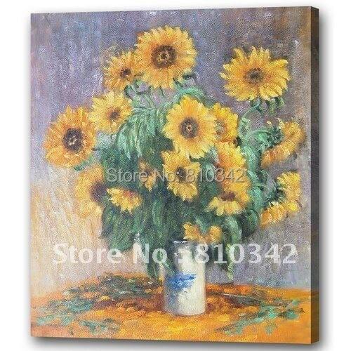 Monets paintings,reproduction,flower,sun-flower,impressionism,famous oil painting Monet42