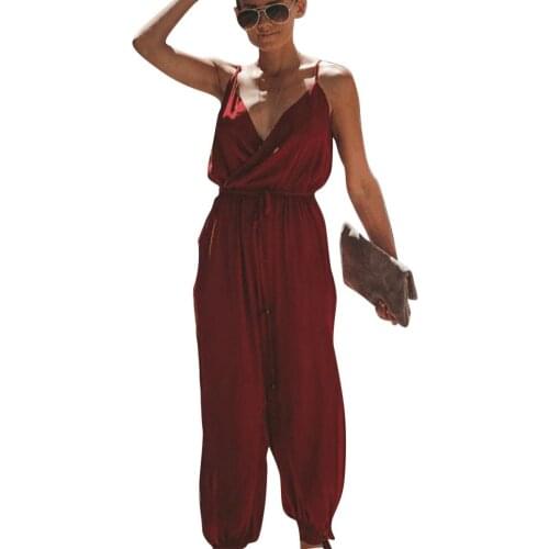 Womens Bodysuits Summer Sexy Backless Casual Deep-V Floral Print Strappy Jumpsuits Romper