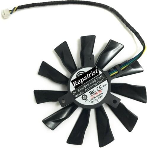 GPU Cooler 95mm 4 Pin PLD10010S12HH Graphics Card Fan Cooler For Radeon MSI GTX 770 760 R9 280X 290X as Replacement