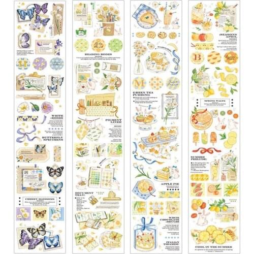 65mm*360mm Sticker Strip Tape Sweet World PET Washi Tapes Journal Scrapbooking Decorative Stickers Kawaii Stationery Supplies
