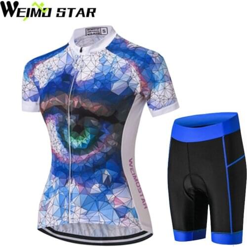 WEIMOSTAR Polyester Summer Ropa Ciclismo Cycling Jersey Maillot Bicycle Sportswear Mens Mountain Bike Clothing Sets Blue S-XXXL