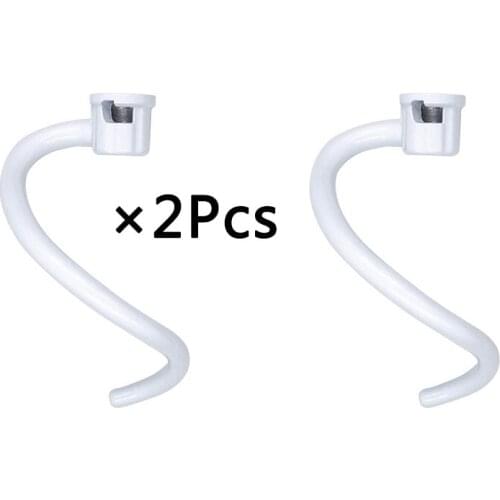 2Pcs Spiral Coated Metal Dough Hook Spare Replacement Parts For Kitchenaid KNS256CDH Stand Mixer Bowl-Lift 4KG25H KG25H KG25G