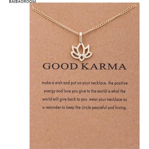 Fashion Jewelry Good Karma Happy Lotus Choker Necklace