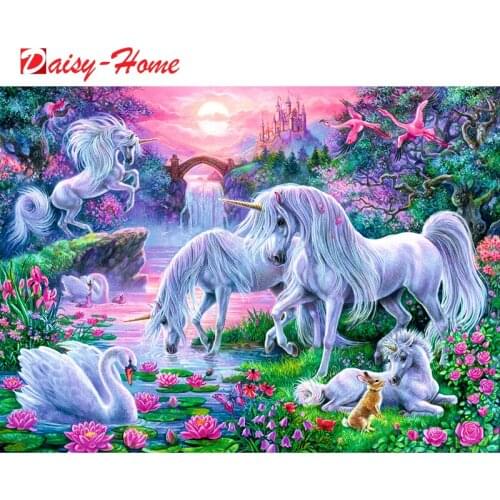 Full Square/Round Drill 5D DIY Diamond Painting "Unicorn Animals" Embroidery Cross Stitch kit Rhinestone handmade home Decor