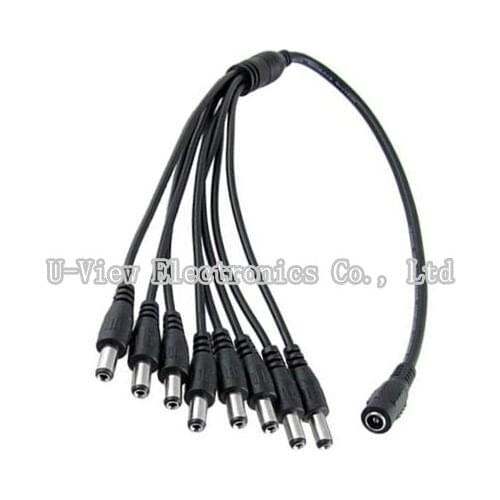 NCHTEK DC 1 Female to 8 Male Power Splitter Adapter Cables For CCTV Camera/Free Shipping/1PCS