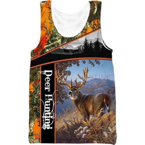 New Fashion Hunting Vest Mens 3d Print Deer Sleeveless Men Women Custom Tank Top V10