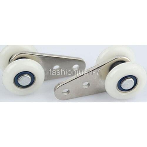 Wholesale 80PCS Window curtain parts hanging double wheels ball bearing hanging round wheels heavy curtains hanging round KF651