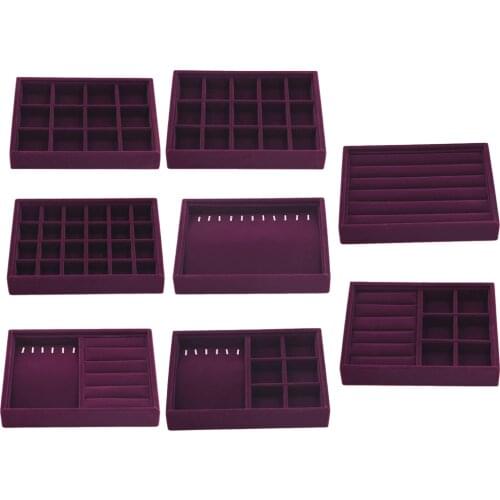 Jewelry Tray Drawer Insert Display Show Case Organizer for Ring Stud Pendant