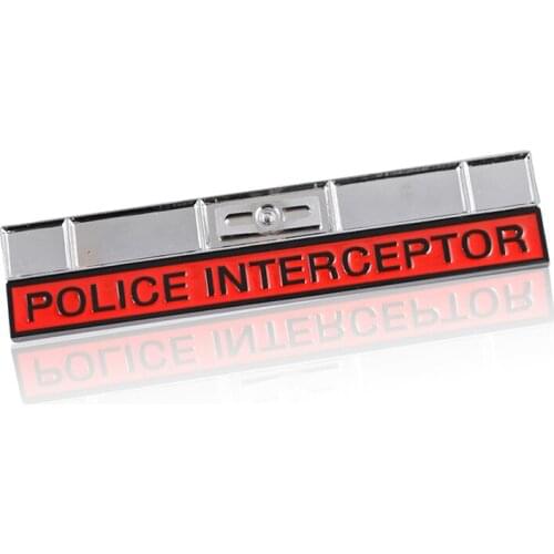 Police Interceptor Emblem Badge Decals Car Sticker for Ford Explorer Crown Victoria Utility Sedan Charger Chevrolet Caprice V8