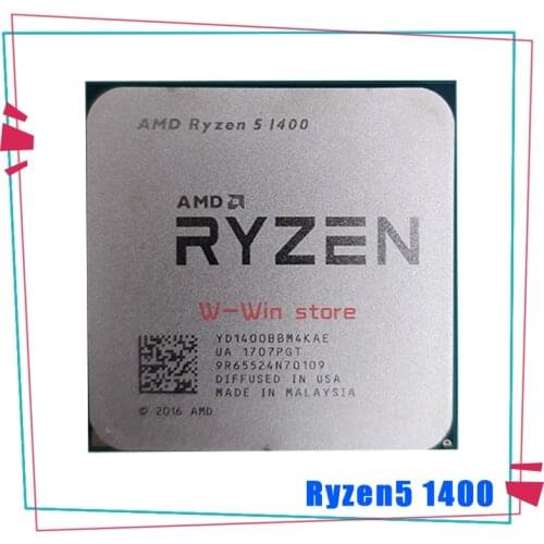 AMD Ryzen 5 1400 R5 1400 3.2 GHz Quad-Core CPU Processor YD1400BBM4KAE Socket AM4