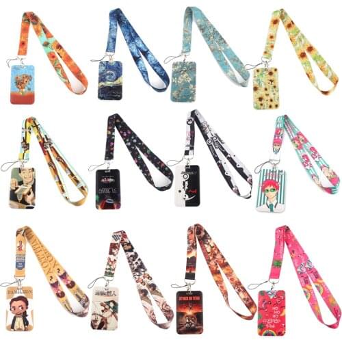 LT50 Van Gogh Sunflower Art Lanyards for Key Neck Strap lanyard card ID Holder Gym Key Chain Key Holder DIY Hang Rope Key Rings