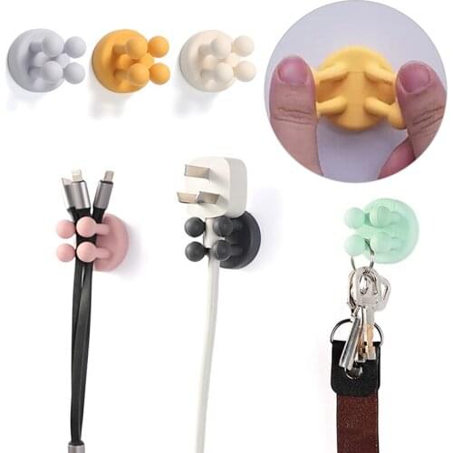 Silicone Wall Hook Towel Toothbrush Holder Spoon Shovel Stand Adjustable Household Storage Hanger Racks For Kitchen Bathroom