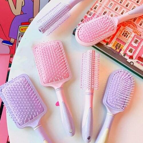 Cute Airbag Massage Comb Girl Pink Plastic Handle Air Cushion Comb Anti-static Long Hair Comb Hair Combs Hair Accessories