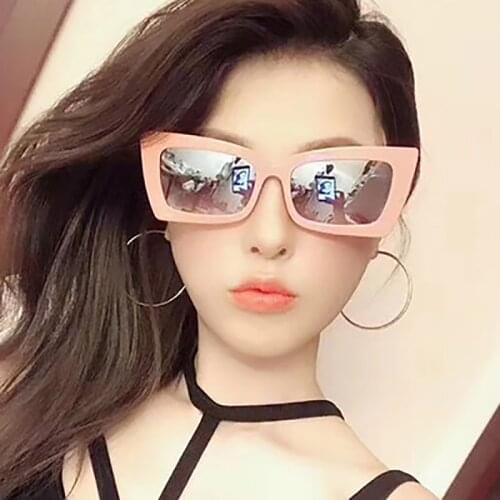 New square frame sunglasses European and American mens color film sunglasses outdoor travel driving glasses