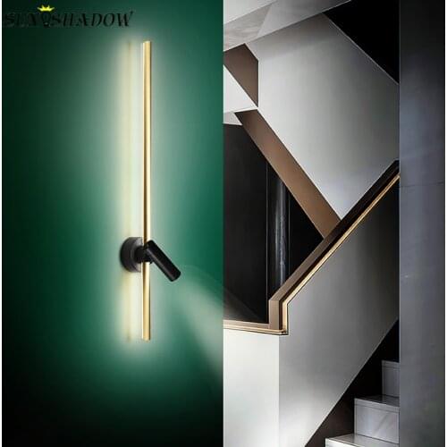 Modern Led Wall Light Soptlight Sconce Wall Lamp for Living room Bedroom Dining room Kitchen Gold Wall Led Lamp 120 100 80 60cm
