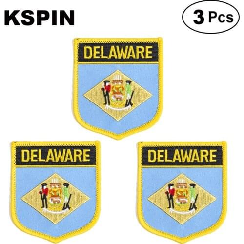 U.S.A Delaware Shiled Shape flag patches national flag patches for Cothing DIY Decoration