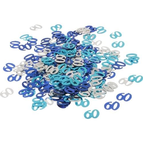Wedding Party Birthday Table Confetti Shiny Sprinkles Number 600th Age 60