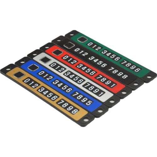 Universal Car Styling Black Temporary Car Parking Card Phone Number Glue Plate Sucker Car Sticker With A Number Sheet
