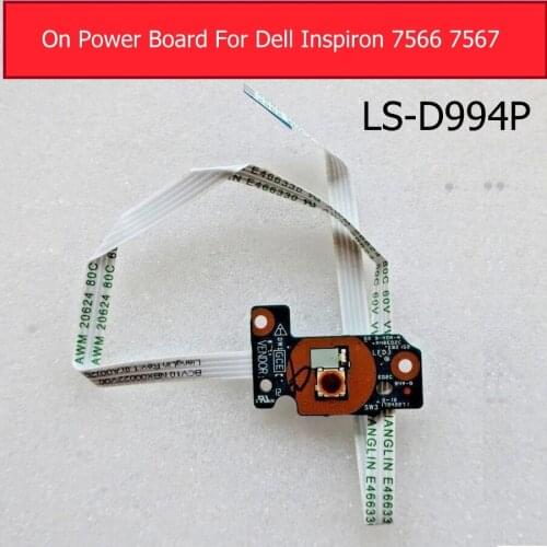 On/Off Power Board For Dell Inspiron 15 7000 7567 7566 Switch button Board with Cable Replacement WDRC4 LS-d994p