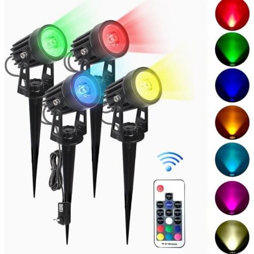 Waterproof RGB Color Change Led Decor Neon Low Voltage Landscape Lighting Christmas Outdoor Decoration Lawn Spotlights Treelight