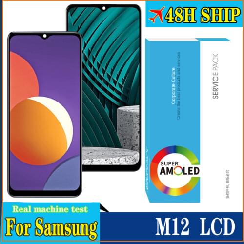 100% Original 6.5'' M12 Display for Samsung Galaxy M12 M125 Full LCD Touch Screen Digitizer Assembly Repair Parts LCD