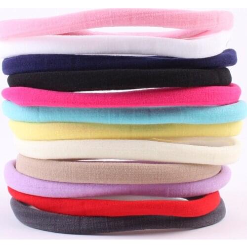 100pcs/lot Girls Boys Spandex Nylon Headband For DIY Children Elastic headband Soft Skinny Stretchy hair tie hair accessories