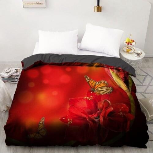 3D Duvet Cover Custom 240x220 200x220 Comforter/Quilt/Blanket case Adult Queen King Bedding For Wedding Flower Drop Ship