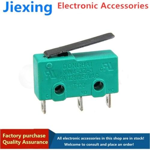 5pcs small micro switch KW4-3Z-3 miniature limit switch 3/5A travel switch switch with lever point switch