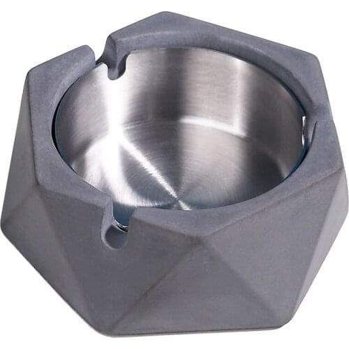 European style retro creative cement ashtray ornaments home living room bar KTV desktop ashtray storage artifact