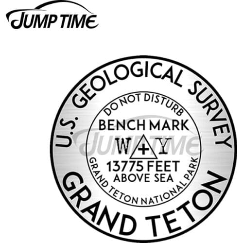 JumpTime 13 x 13cm For Grand Teton National Park Vinyl Car Stickers Personality RV VAN Scratch-proof Window Trunk Vehicle Decal