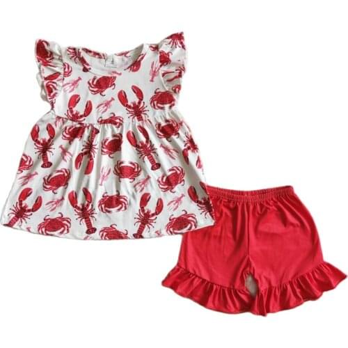 RTS Baby girls pink santa design children boutique Christmas pink color Christmas 2pcs legging outfits wholesale clothing sets