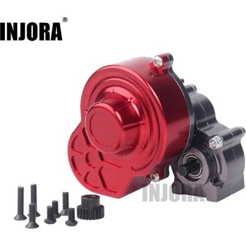 INJORA Complete Metal SCX10 Gearbox Transmission Box with Gear for 1/10 RC Crawler Axial SCX10 Upgrade RC Car Parts
