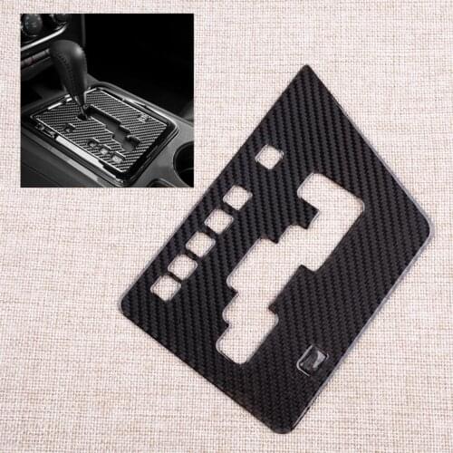 2pcs/Set Console Gear Shift Panel Trim Sticker Carbon Fiber LHD Fit for Dodge Challenger 2008 2009 2010 2011 2012 2013 2014