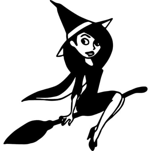 S51623# Various Sizes/Colors Car Stickers Vinyl Decal Cute Witch 6 Motorcycle Decorative Accessories Creative Helmet Sticker